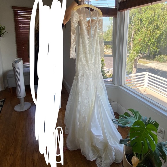 NEW UNWORN UNALTERED PRONOVIAS DRILIA WEDDING DRESS MERMAID LACE - Picture 10 of 13